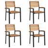 vidaXL 5 Piece Garden Dining Set Solid Wood Acacia and Metal