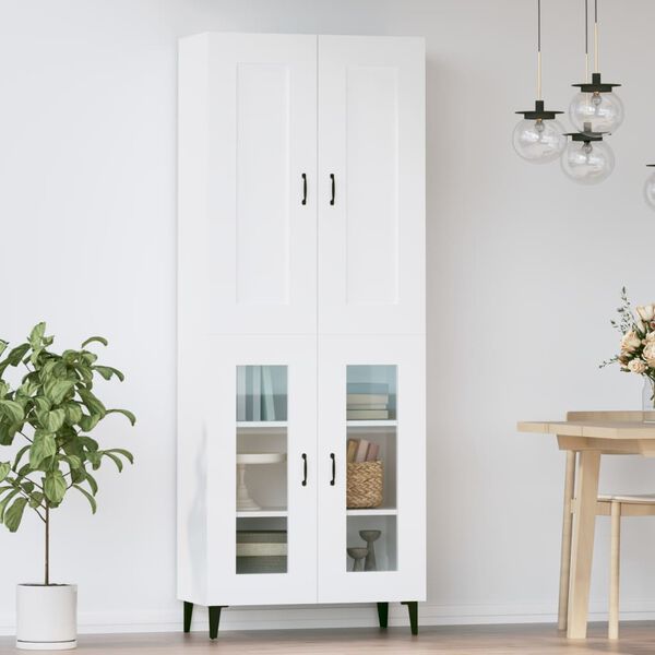 vidaXL Highboard White 69.5x34x180 cm Engineered Wood
