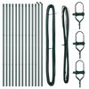vidaXL Embedded Fence Post 13 pcs Green Powder-Coated Steel