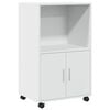 vidaXL Rolling&nbsp;Cabinet White 55x40x91 cm Engineered Wood