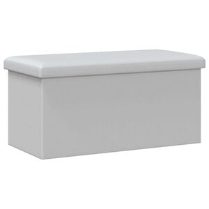 vidaXL Foldable Storage Bench White 180 kg 80 L 77 x 38 x 38 cm PVC