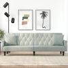 vidaXL Sofa Bed with Armrests Dark Grey Velvet