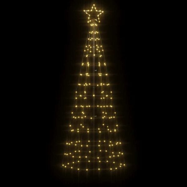 vidaXL LED Christmas Tree with Spikes 220 LEDs Warm White 180 cm