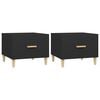 vidaXL Coffee Tables 2 pcs Black 50x50x40 cm Engineered Wood