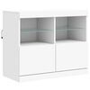 vidaXL Sideboard with LED Lights White 81x37x67 cm