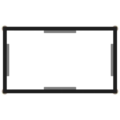 vidaXL Console Table Transparent 60x35x75 cm Tempered Glass