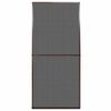 vidaXL Hinged Insect Screen Manual Brown and Black 100 x 215 cm