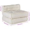 vidaXL Modular Sofa 4 pcs Cream Fabric