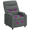 vidaXL Recliner Massage Chair Dark Grey 75 x 93 x 102 cm Fabric