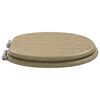 vidaXL WC Toilet Seats 2 pcs with Soft Close Lids MDF Bamboo Design