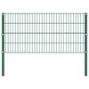 vidaXL Fence Panel with Posts Iron 1730x80 cm Green