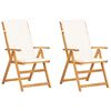 vidaXL Reclining Garden Chairs 2 pcs Brown Solid Acacia Wood