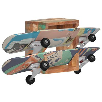 vidaXL Wall Mounted Skateboard Holder 25x20x30 cm Solid Reclaimed Wood