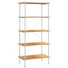 vidaXL 5-Tier Shelving Unit White and Oak 80x40x163 cm