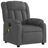 vidaXL Electric Massage Recliner Chair Dark Grey Fabric