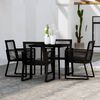 vidaXL 5 Piece Garden Dining Set Black