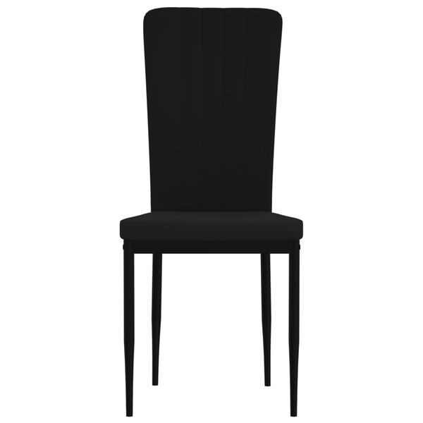 vidaXL Dining Chairs 4 pcs Black Velvet
