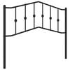 vidaXL Metal Replace Headboard Black 107 cm