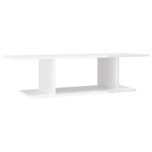 vidaXL TV Cabinet | High gloss white | Engineered wood | Medium | Wall mounting