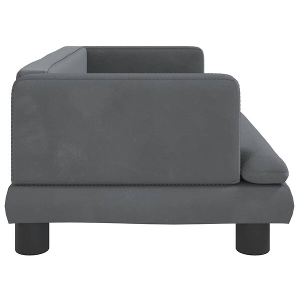 vidaXL Kids Sofa Dark Grey 80x45x30 cm Velvet
