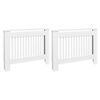 vidaXL Radiator Covers 2 pcs White 112 cm Engineered Wood
