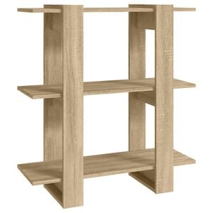 vidaXL Book Cabinet/Room Divider Sonoma Oak 80x30x87cm