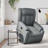 vidaXL Electric Stand up Massage Recliner Chair Grey Faux Leather