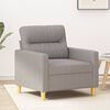 vidaXL Sofa Chair Light Grey 60 cm Fabric