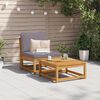 vidaXL Garden Sofa with Cushions Solid Wood Acacia