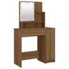 vidaXL Dressing Table with LED Brown Oak 86.5x35x136 cm