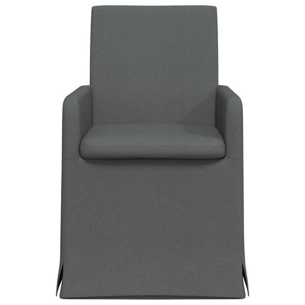 vidaXL Dining Chairs 2 pcs Dark grey 57 x 67 x 95 cm Fabric