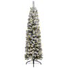 vidaXL Artificial Christmas Tree | Green with white flocked snow | PVC, Steel