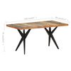 vidaXL Dining Table 160x80x76 cm Solid Reclaimed Wood