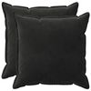 vidaXL Cushion with Pillow HOUTEN 2 pcs Black Velvet