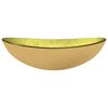 vidaXL Basin Tempered Glass 54.5x35x15.5 cm Gold