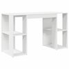 vidaXL Desk White Engineered Wood 130 x 50.5 x 75 cm