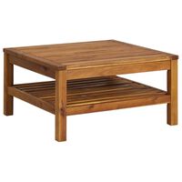 vidaXL Coffee Table 65x65x35 cm Solid Acacia Wood