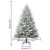 vidaXL Artificial Christmas Tree with Flocked Snow Green 180 cm PVC&PE