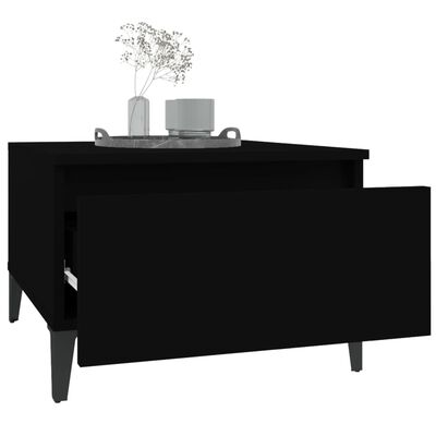 vidaXL Side Table Black 50x46x35 cm Engineered Wood