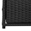 vidaXL Garden Storage Cabinet Black 55x59x69 cm Poly Rattan