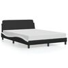 vidaXL Bed Frame "Dover" Black and White 137x190 cm Faux Leather