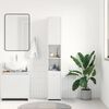 vidaXL Bathroom Cabinet High Gloss White 30x30x183.5 cm Engineered Wood