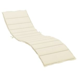 vidaXL Sun Lounger Cushion Cream 200x60x3cm Oxford Fabric