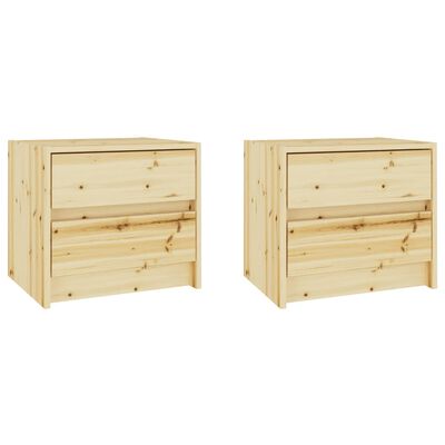 vidaXL Bedside Cabinets 2 pcs 40x30.5x35.5 cm Solid Firwood