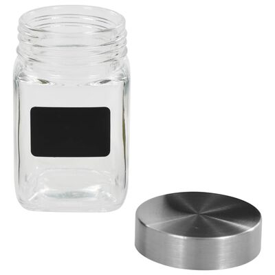 vidaXL Storage Jars with Sticker 12 pcs 300 ml