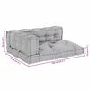 vidaXL Pallet Sofa Cushion 3 pcs Grey 120 x 80 x 38 cm Fabric