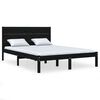 vidaXL Bed Frame without Mattress Black 150x200 cm Solid Wood