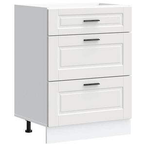 vidaXL Kitchen Base Cabinet "Porto" White Engineered Wood