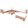 vidaXL Sofa Set 27 Pieces Natural Rattan