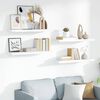 vidaXL Floating Wall Shelves 4 pcs High Gloss White 90x23.5x3.8 cm MDF